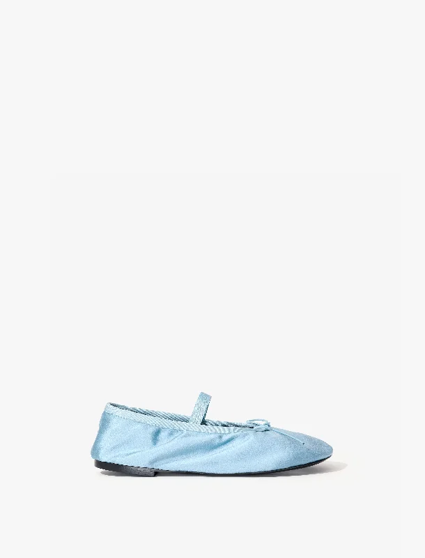 Glove Mary Jane Ballet Flats in Satin