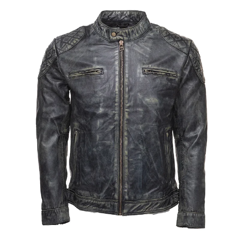 Grayson stone wash Cafe Racer jacket