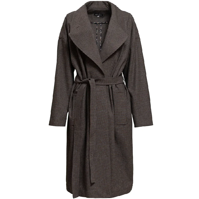 LOOSE FIT COAT "HELENE" IN GREY BROWN