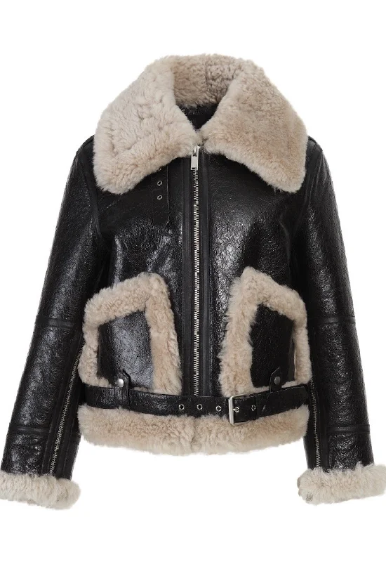 JONA Black Shearling Jacket