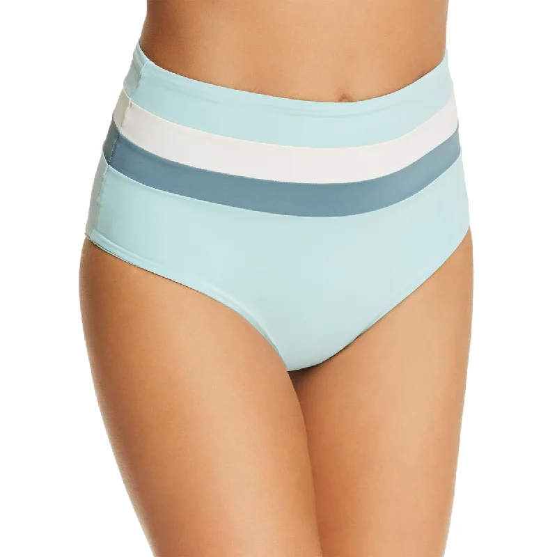 L Space Womens Portia Striped High Waist Swim Bottom Separates