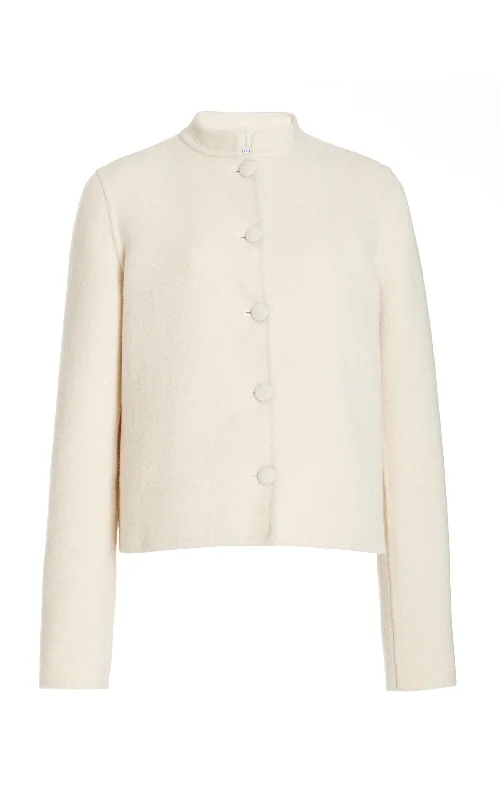 casual-wool-women's-coats-Larrington Jacket in Ivory Double-Face Recycled Cashmere Felt