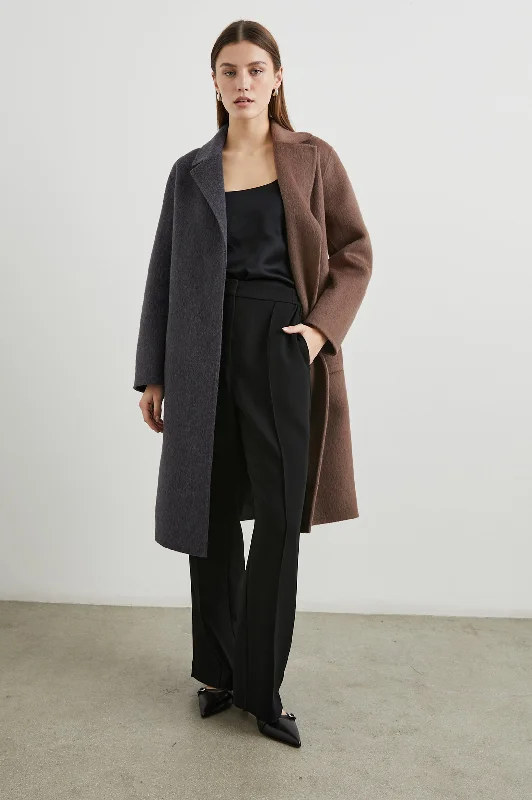 LORE COAT - CHARCOAL MINK MIX