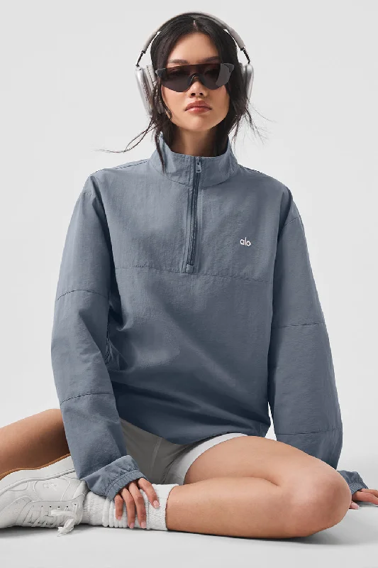 Lightweight Takeaway Track Pullover - Steel Grey