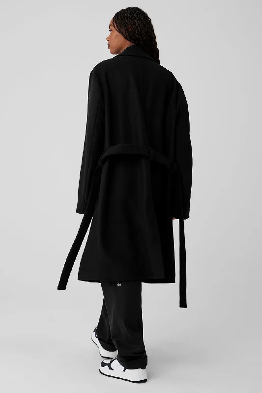 Wool Gameday Overcoat - Black