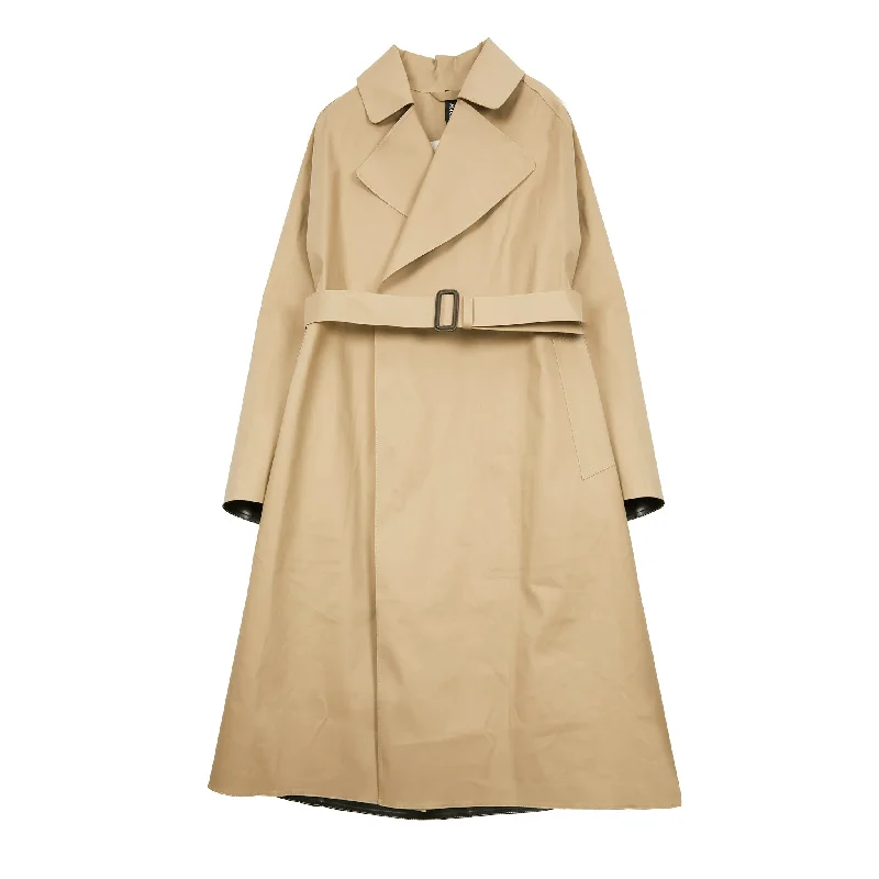 Mackintosh Women's Kintore Bonded Cotton Overcoat in Fawn