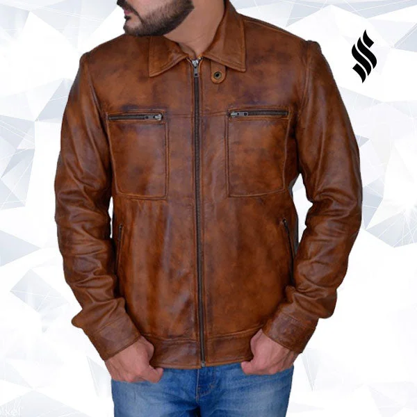 Men’s Distressed Brown Jacket