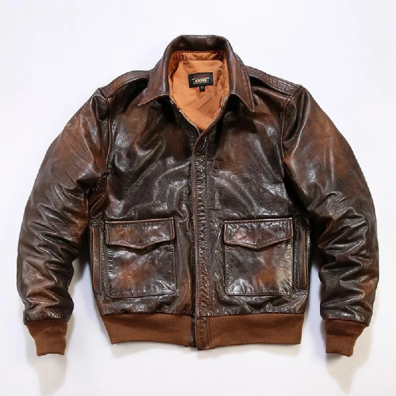 Men‘s Vintage A2 Pilot Leather Jacket