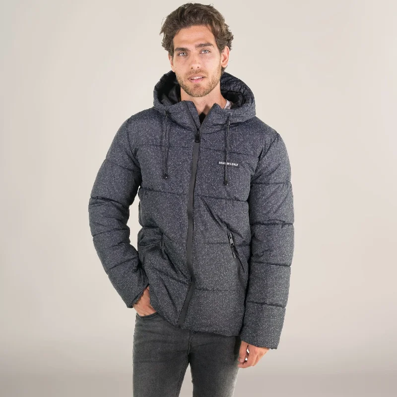 Men's Heather Print Puffer Jacket