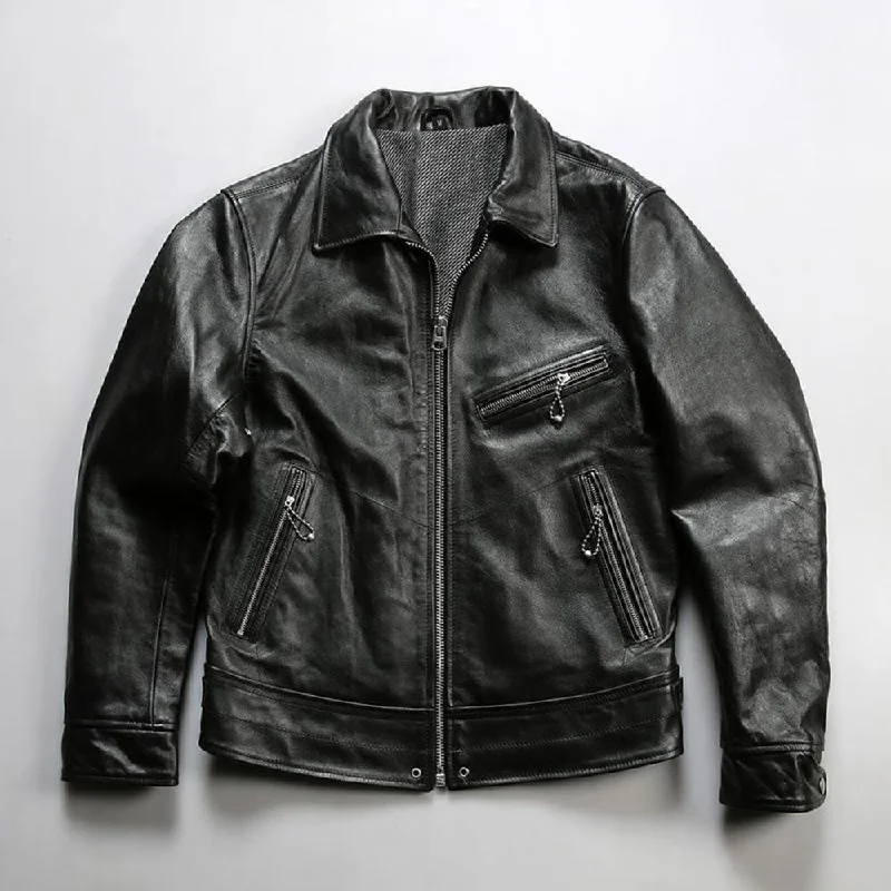 Men's Mulholland Drive 1930s Classic Motorcycle Leather Jacket