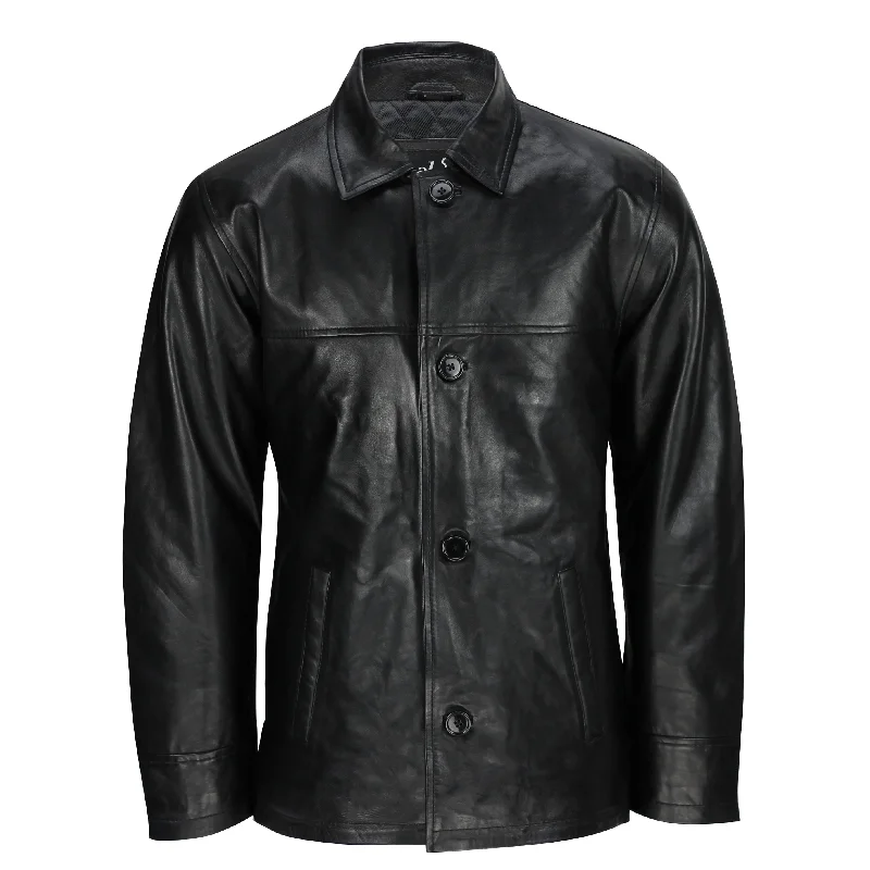 MEN'S BLACK VINTAGE LEATHER JACKET