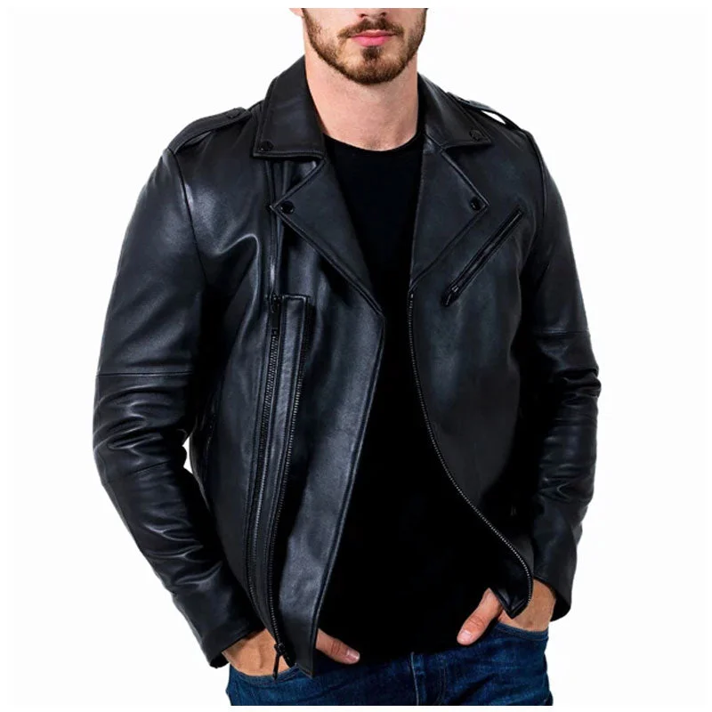 Mens Phantom Leather Moto Jacket