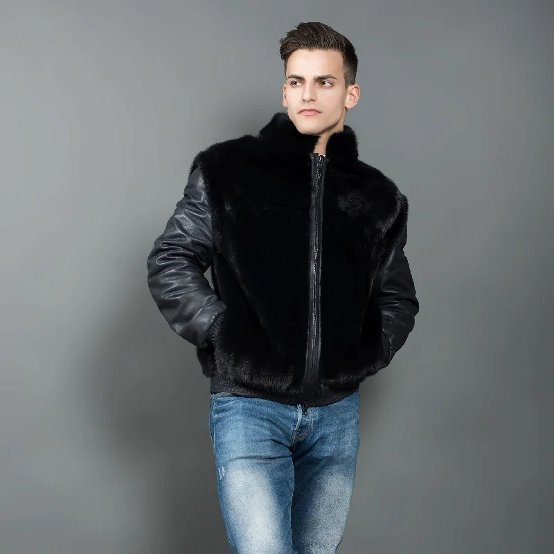 Mink fur men's Jacket