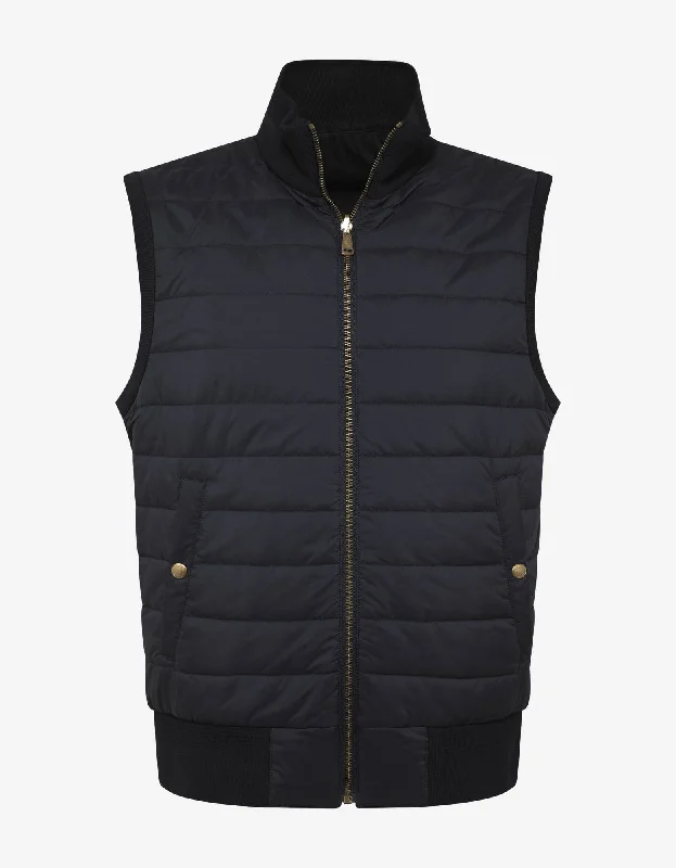 Ralph Lauren Purple Label Navy Blue Reversible Hybrid Gilet