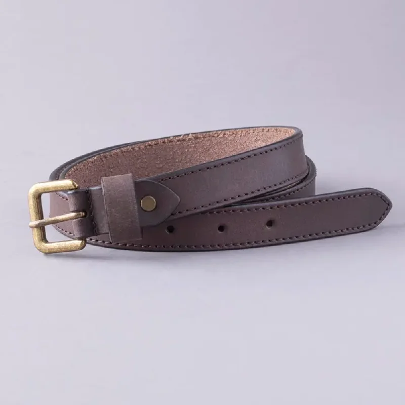 New Dark Brown Sheepskin Leather Belt For Women