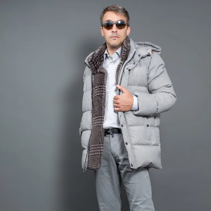 Men's Parka with mink fur