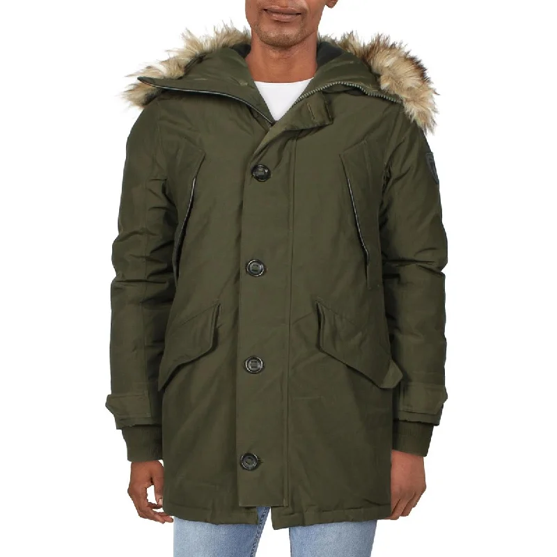 Polo Ralph Lauren Mens Down Blend Hooded Parka Coat