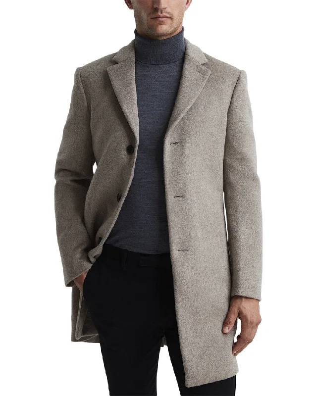 Reiss Gable Wool-Blend Epsom Overcoat