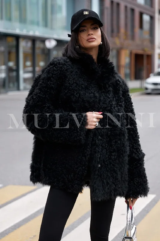 𝐋𝐈𝐌𝐈𝐓𝐄𝐃 𝐄𝐃𝐈𝐓𝐈𝐎𝐍 ROSE Black Shearling Coat