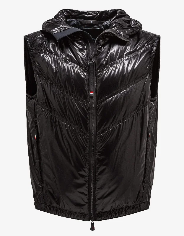 Moncler Grenoble Salantin Black Nylon Down Gilet