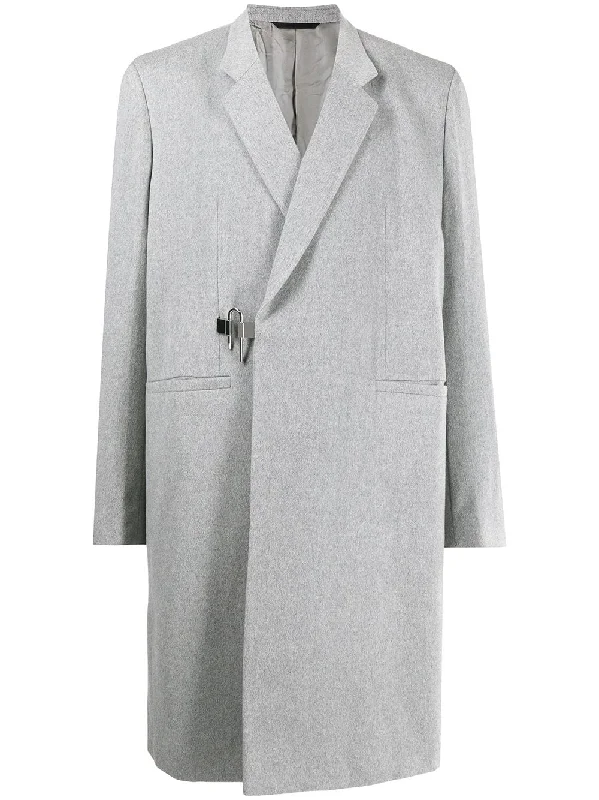 Single-Breasted Wool Coat