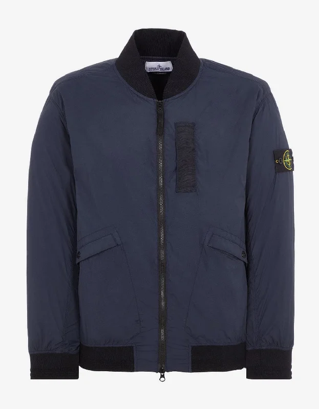 Stone Island Blue Skin Touch Nylon-TC Bomber Jacket