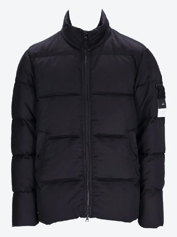 Twill wool down real down jacket