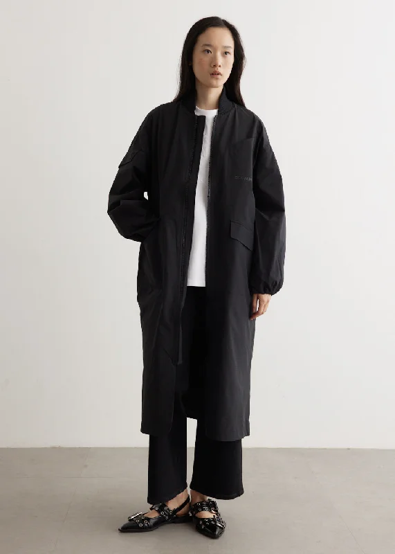 women's-wool-blend-coats-Tech Seersucker Oversized Shell Coat