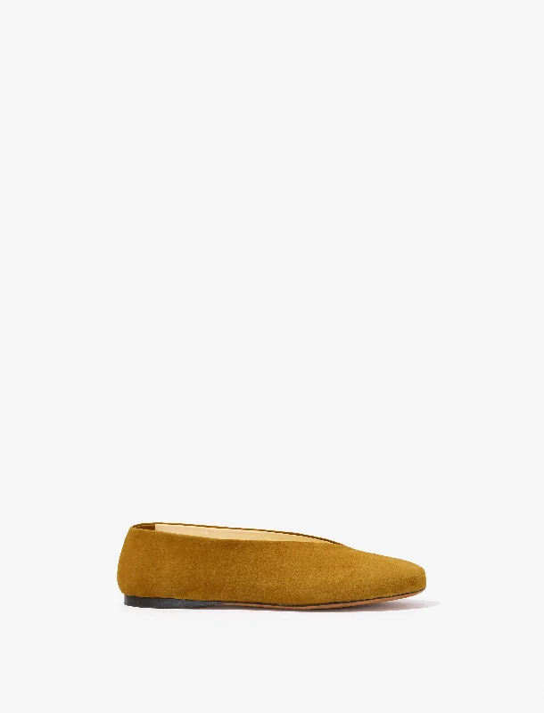 Tee Ballet Flats in Suede