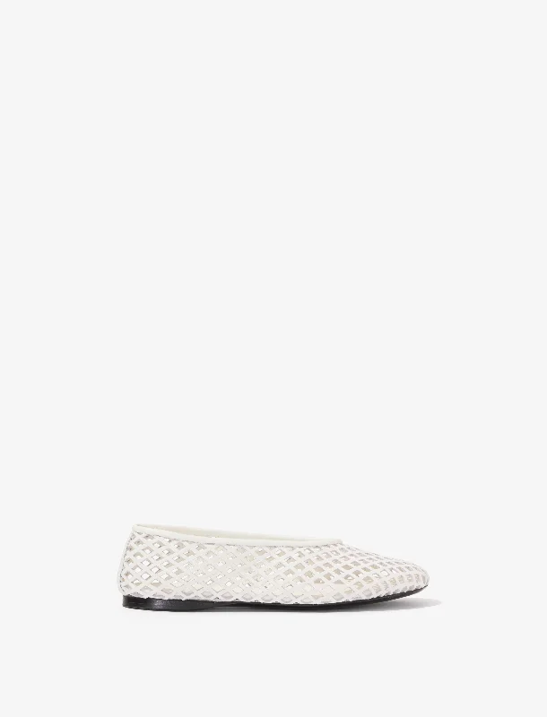 Tee Perforated Ballerina Flats