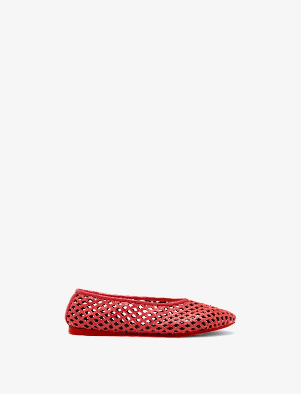 Tee Perforated Ballerina Flats