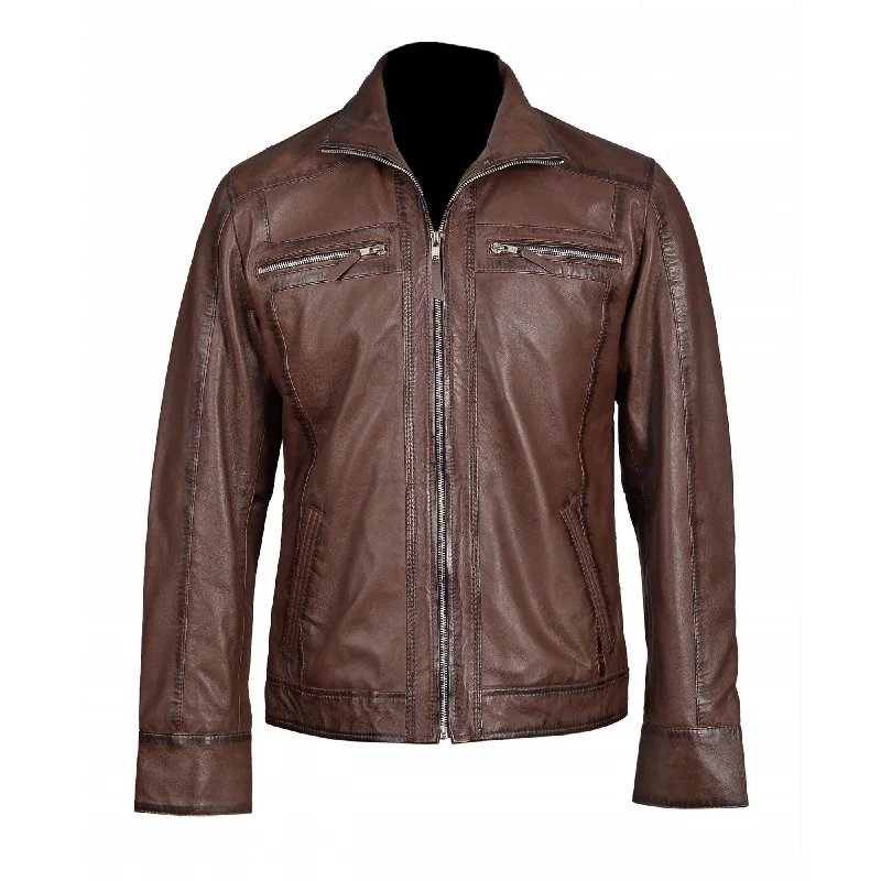 Thatchers premium hand waxed brown leather jacket