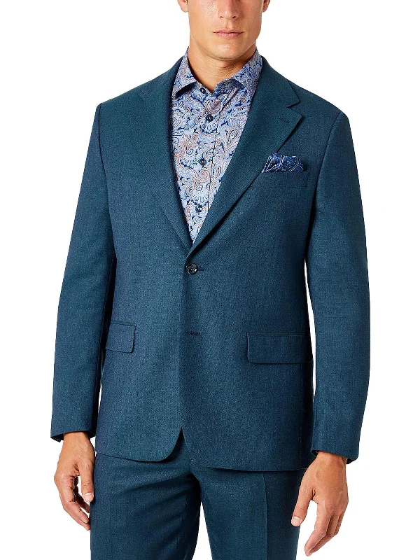 Vector Mens Wool Classic Fit Two-Button Blazer