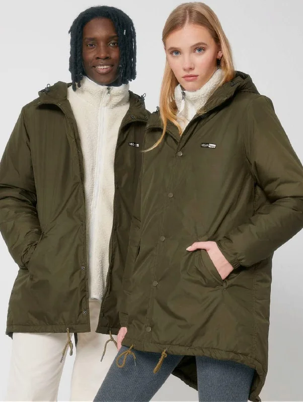 women's-coats-for-rainy-weather-Vegan Happy Unisex Padded Parka Jacket | Multiple Colours