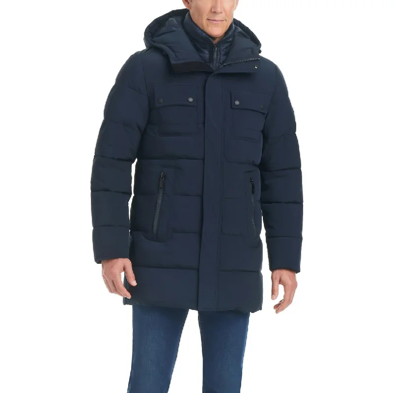 Vince Camuto Mens Insulated Hooded Puffer Jacket