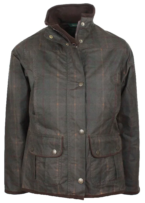 W04 - Women's Tartan Eltham Wax Jacket - HONEY