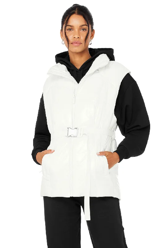 women's-winter-coats-for-casual-wear-Stunner Puffer Vest - Ivory