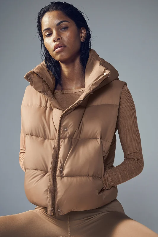 Gold Rush Puffer Vest - Toasted Almond