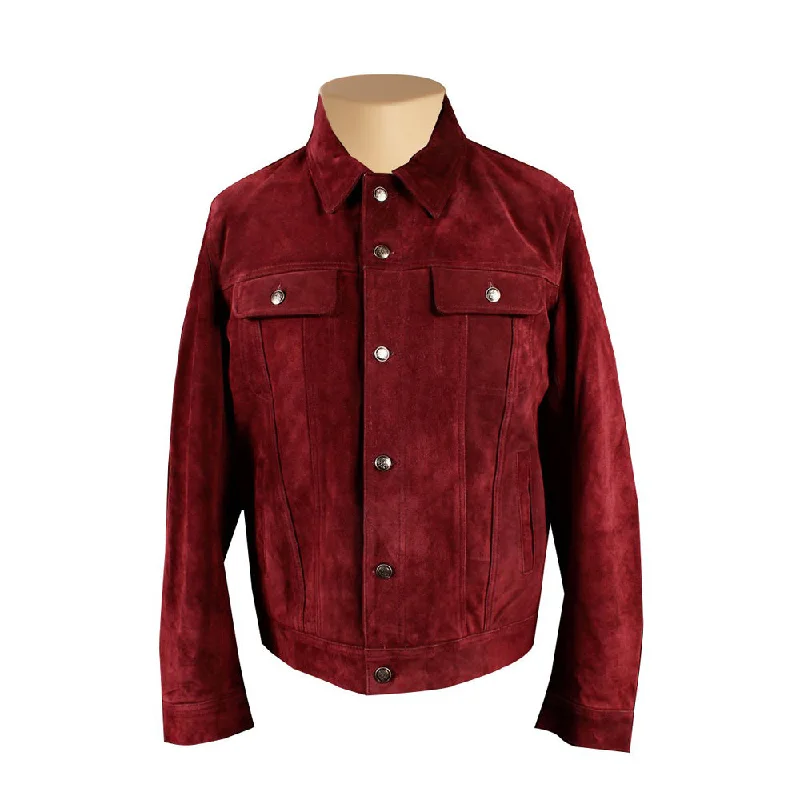 Weston's Maroon Suede Leather Shirt