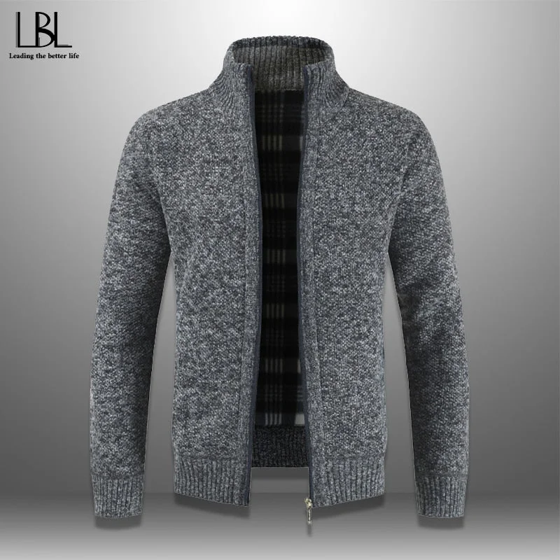 WILUXE Mens Cardigan Autumn Winter Warm Thick Sweater