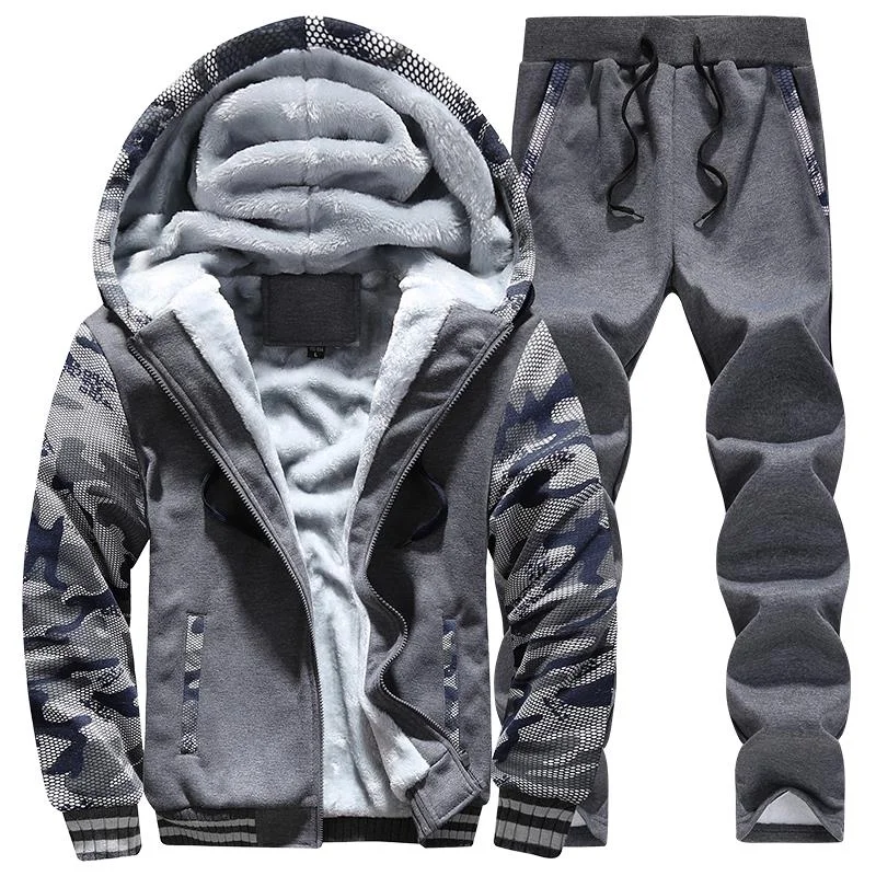 WILUXE Mens Sweatshirt Pants Jogger Suit 2Pcs