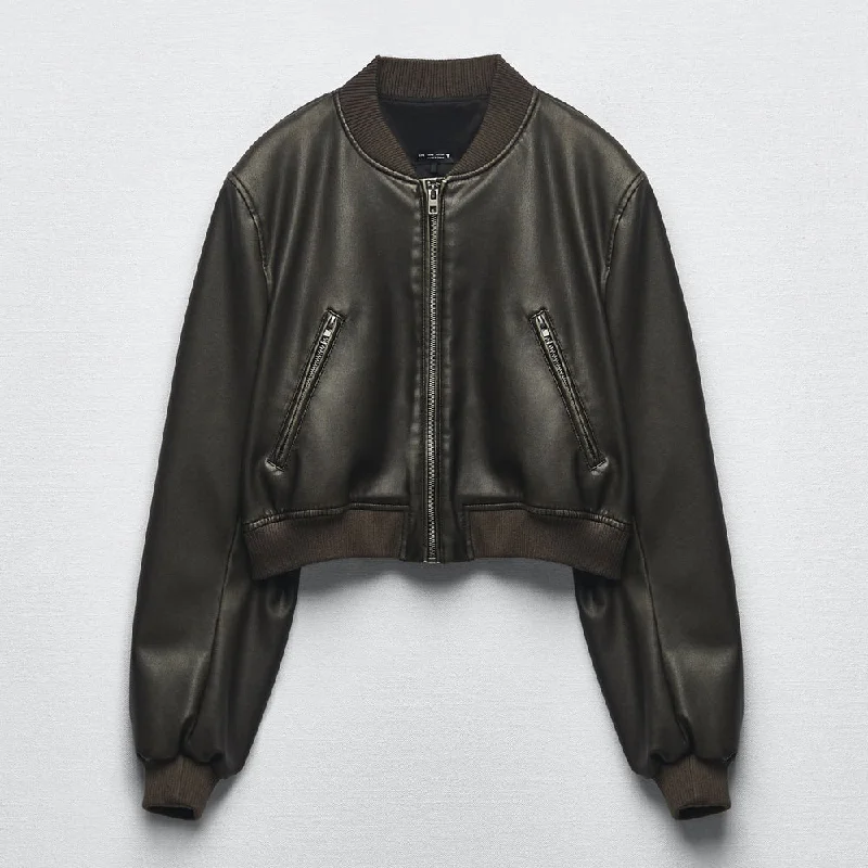 Women Black Aviator A1 Bomber Jacket