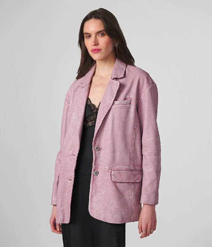 Haven Denim Leather Blazer