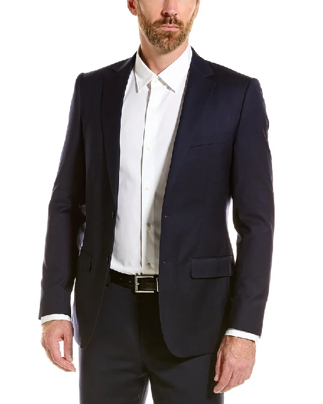 Zanetti Porto Wool-Blend Suit with Flat Front Pant