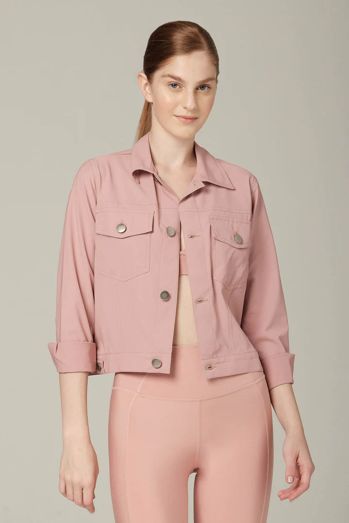 925 Fit Women's Jean in a Bottle Button Down Jacket - Petal Pink