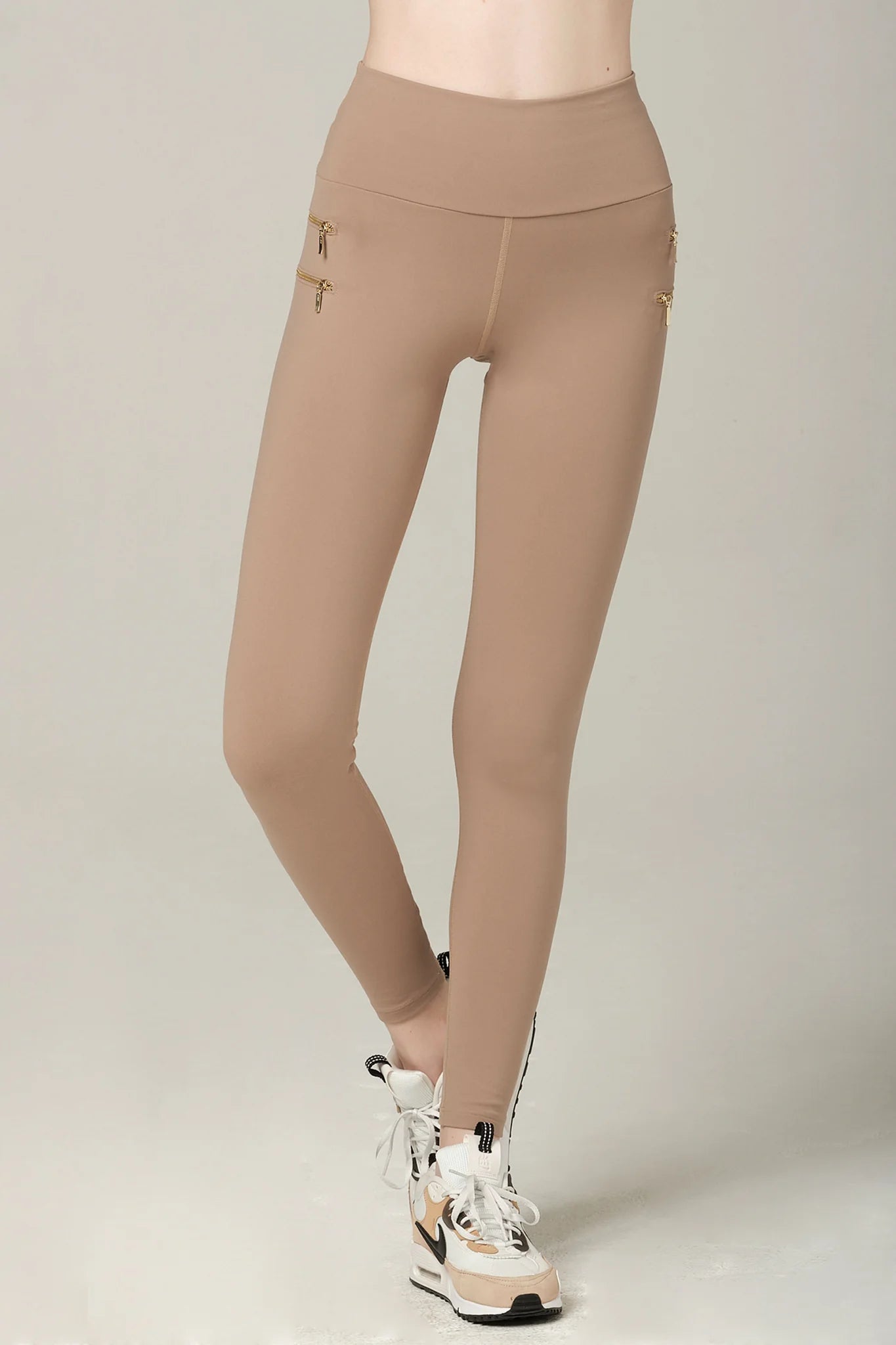 925 Fit Women's Zip It Super Soft Legging Pants - Latte Brown