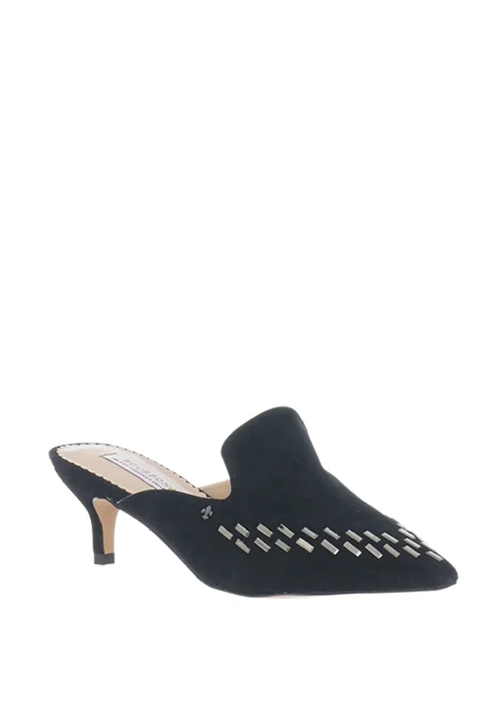 Amy Huberman Leap Year Suede Mules, Black