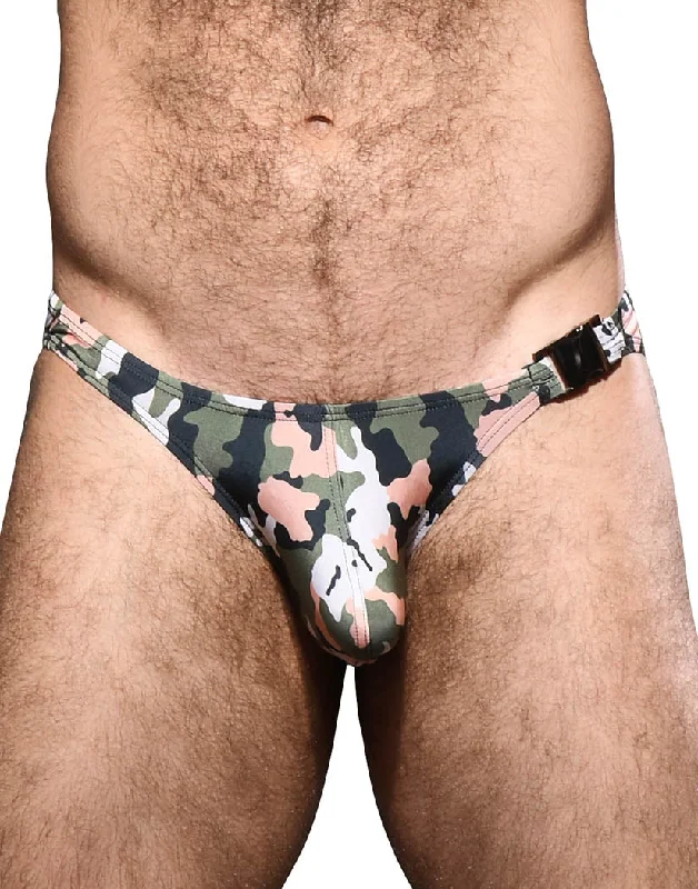 Andrew Christian Camo Buckle Swim Bikini w/ Almost Naked 7865