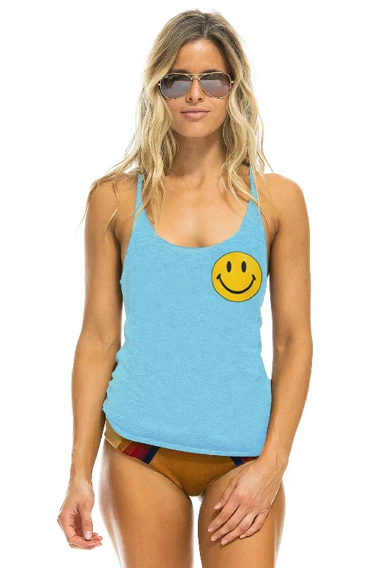 Aviator Nation Women's Smiley 2 Tank Top - Sky Blue