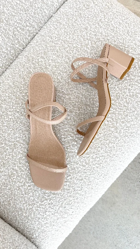 Balton Mule Heels - Nude